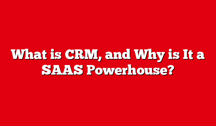 What is CRM, and Why is It a SAAS Powerhouse?