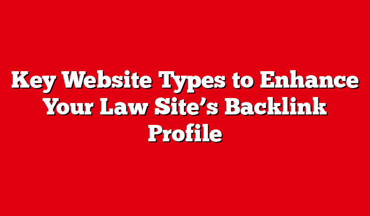 Key Website Types to Enhance Your Law Site’s Backlink Profile